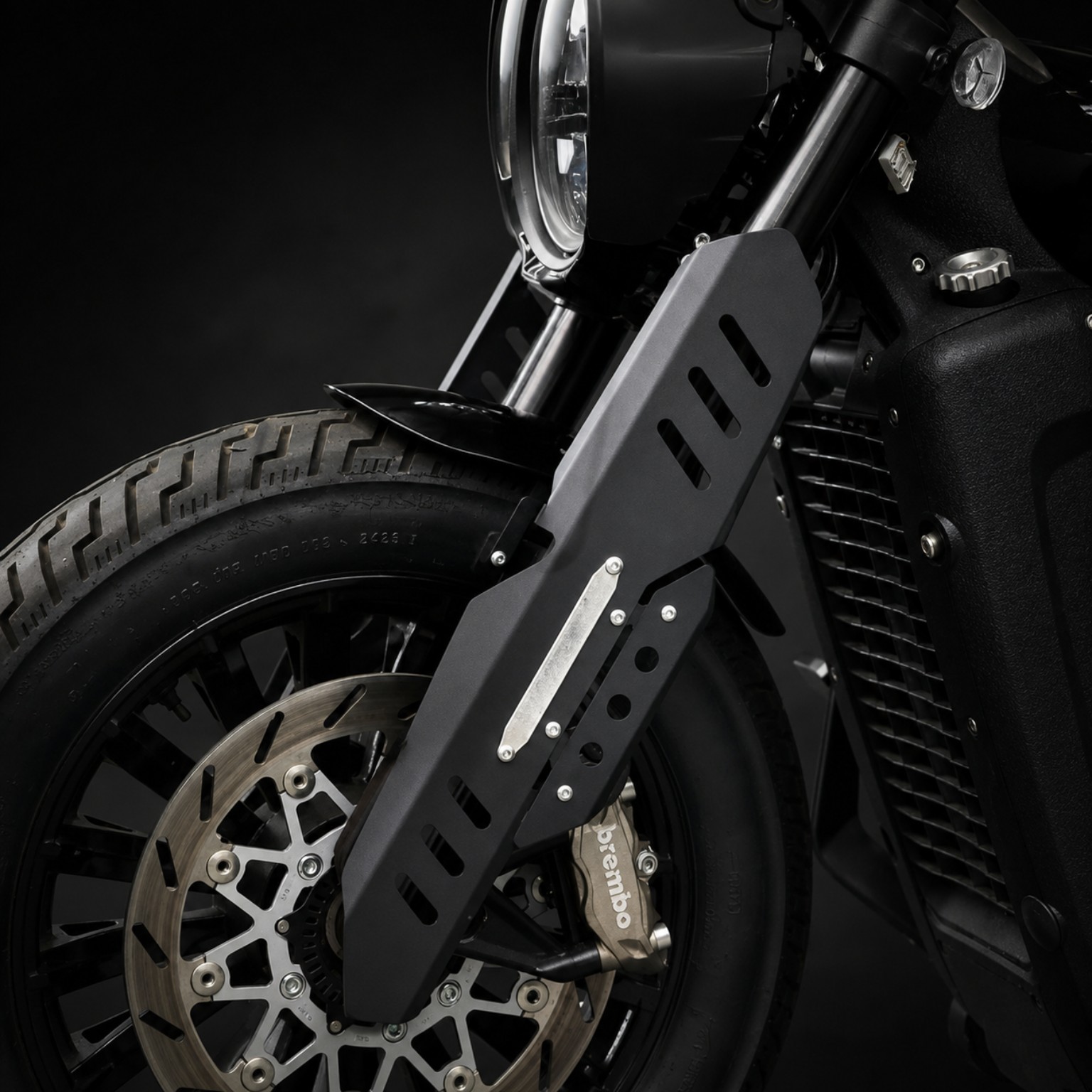 Aluminum Front Fork Protector Darkflag 500 detail image