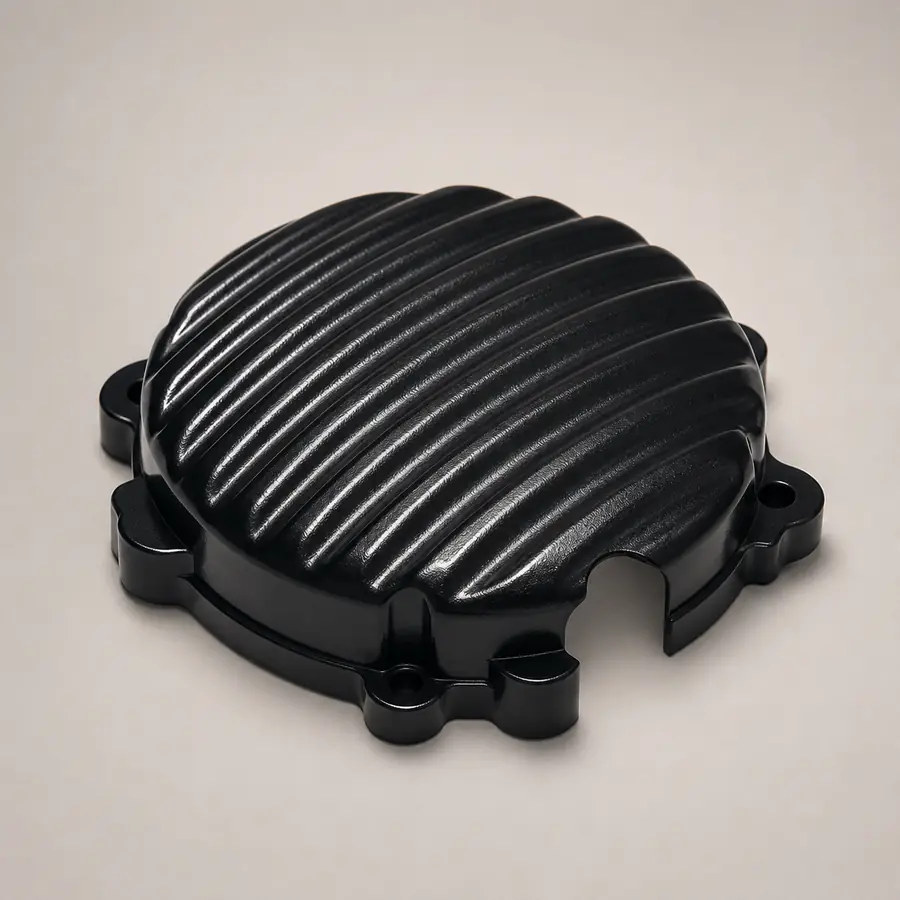 Black striped clutch cover standalone view