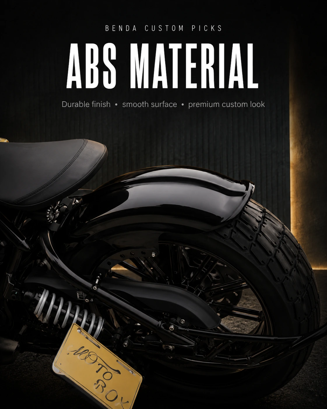 Brutal rear fender kit ABS material view