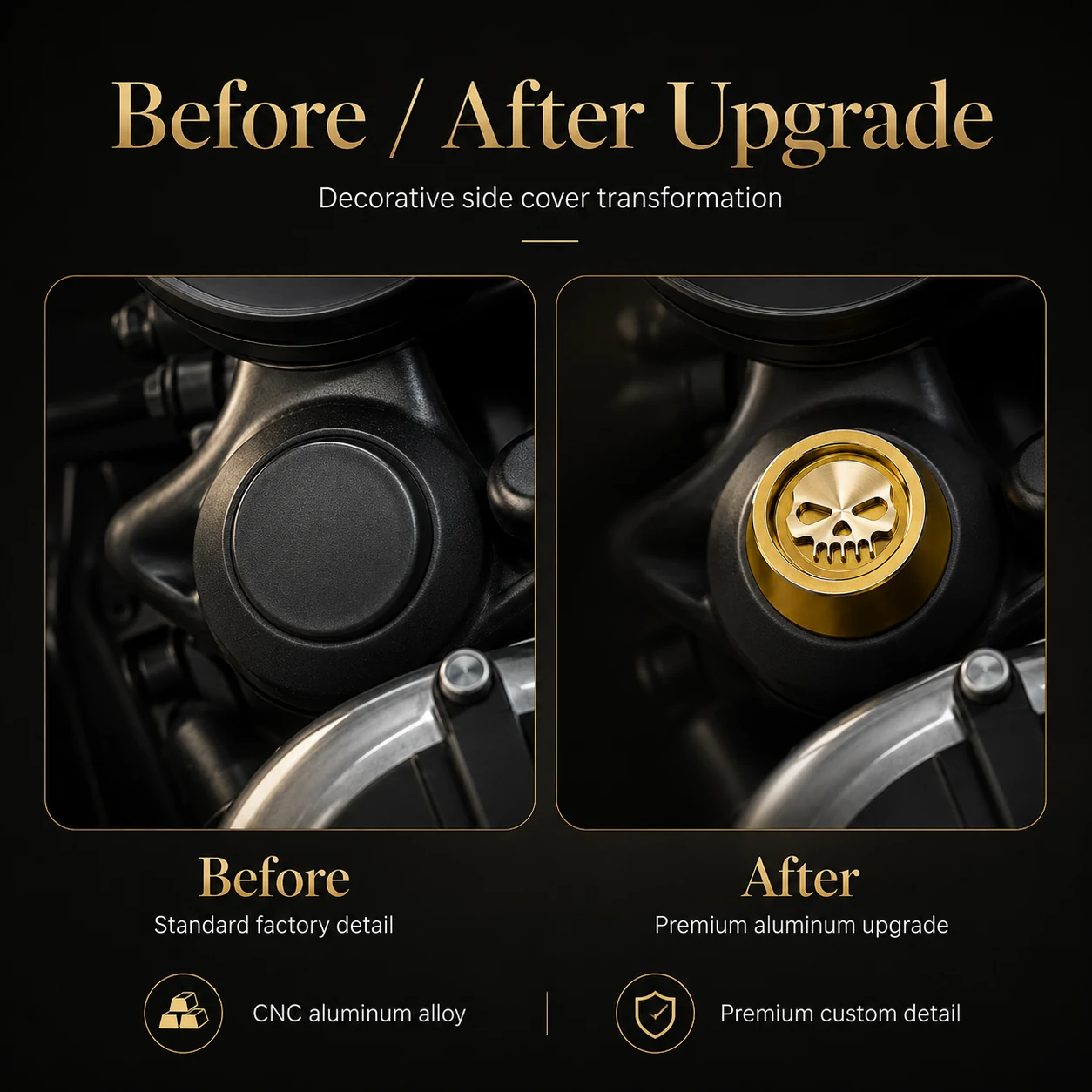 Decorative Cover Side before after upgrade