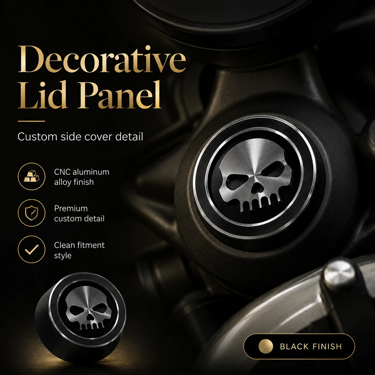 Decorative Cover Side Black Magic finish