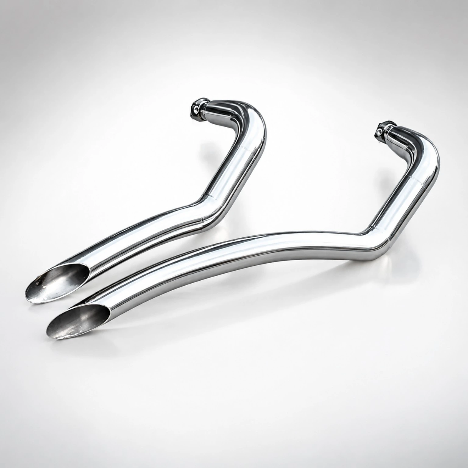 Dual Exhaust Custom Kit standalone chrome pipes product view