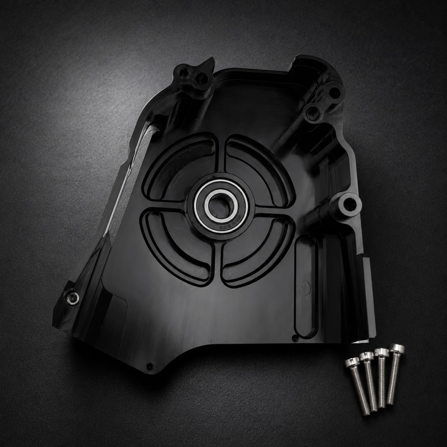 Ghost Aluminium CNC Chain Cover Left backside and mounting side