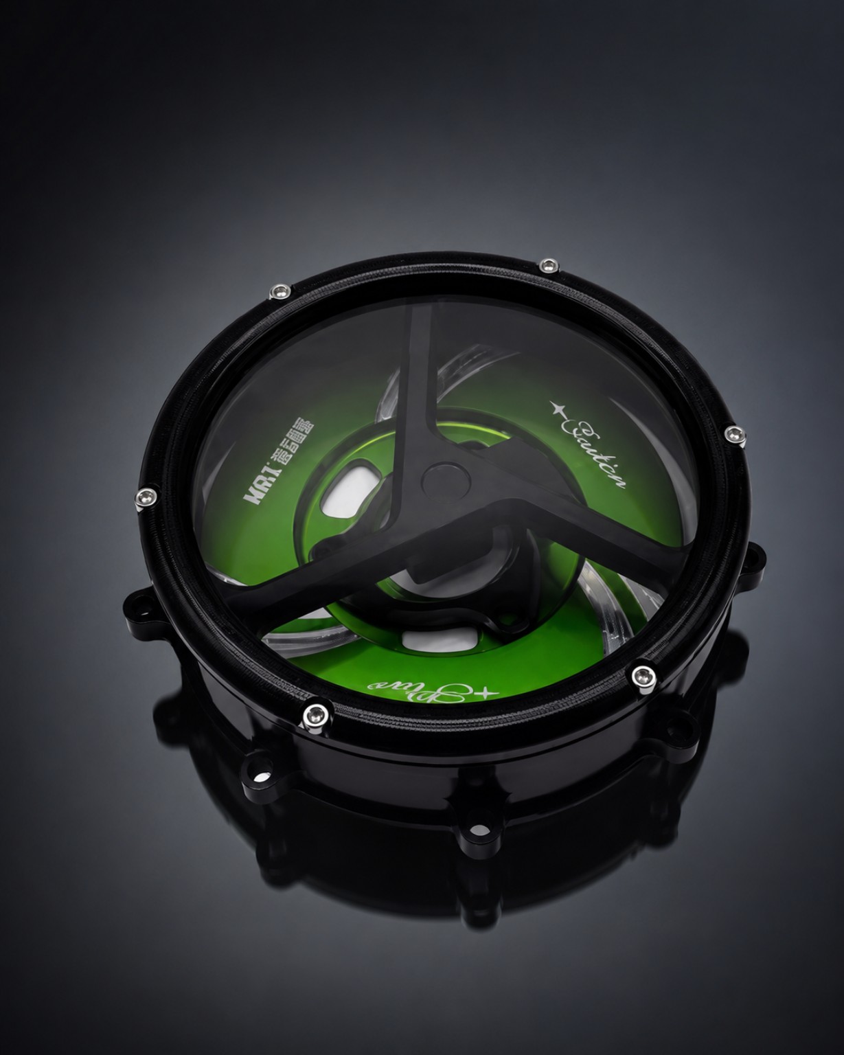 Ghost Kit Transparent Clutch Cover green accent version