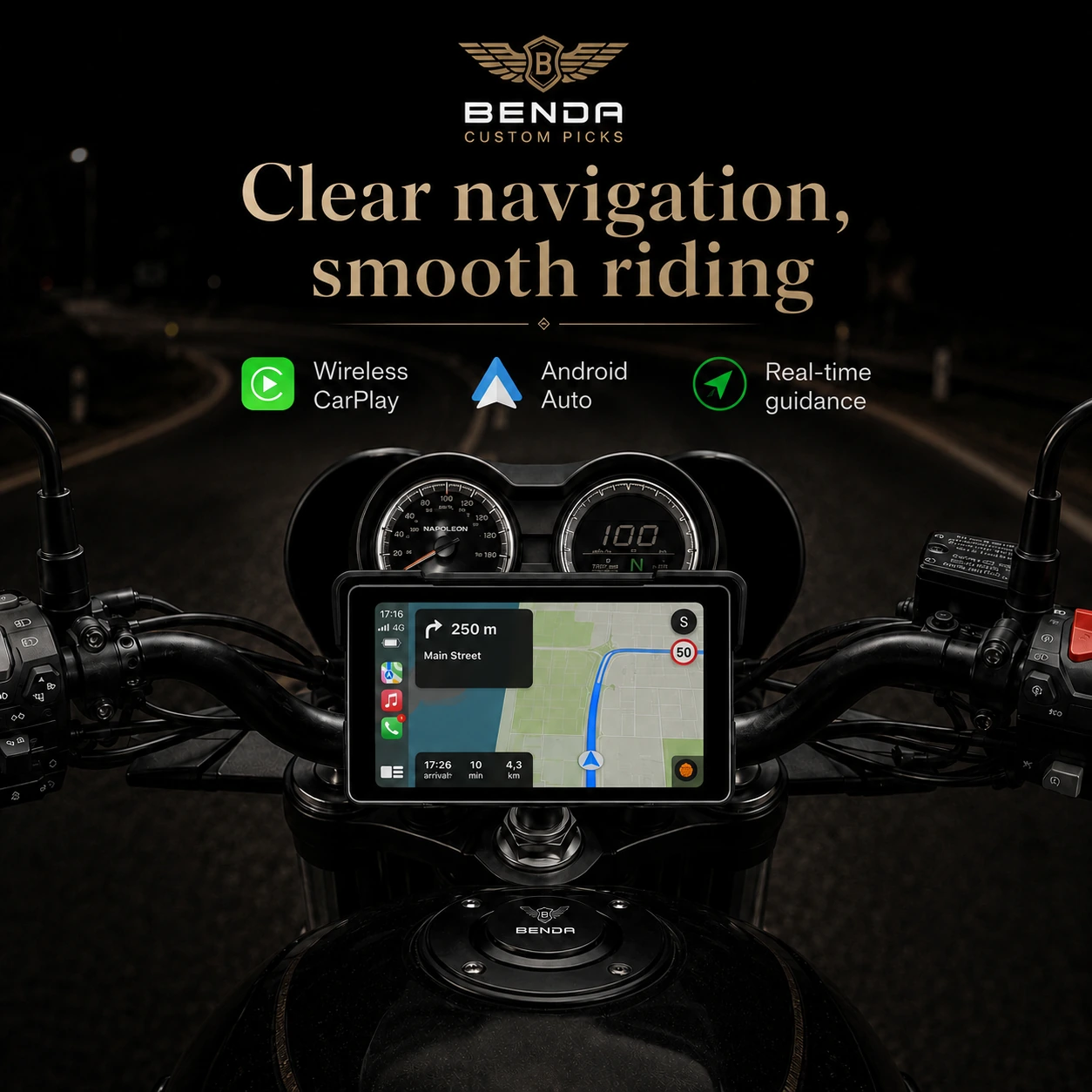 GPS / CarPlay screen navigation view
