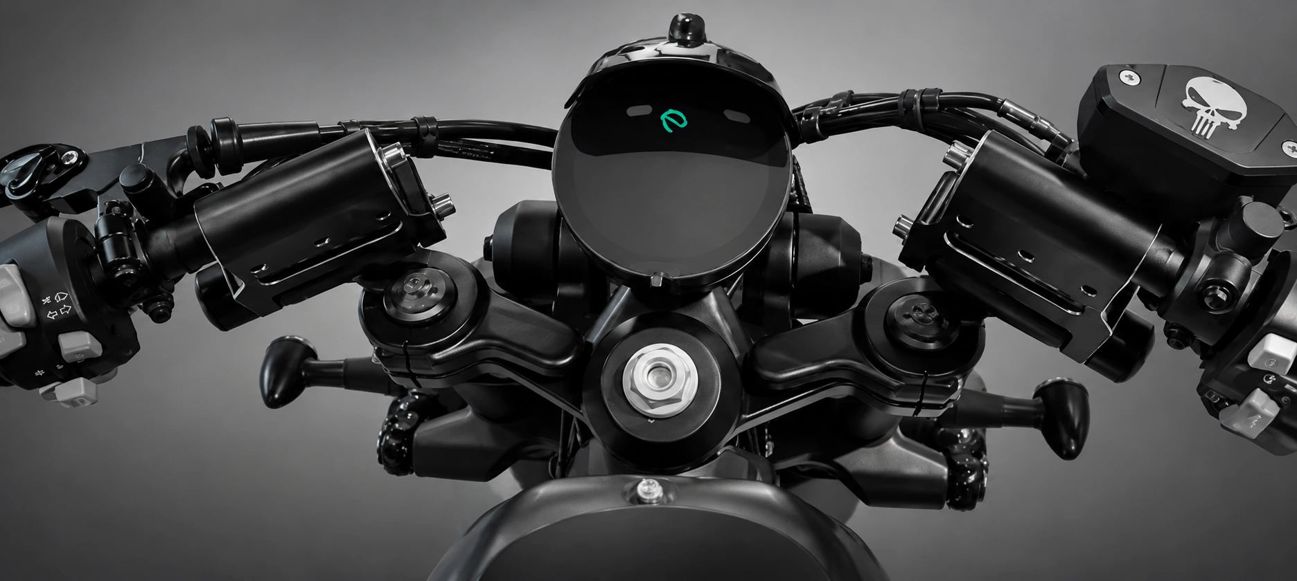 Comfort Handlebar Riser Kit installed front view