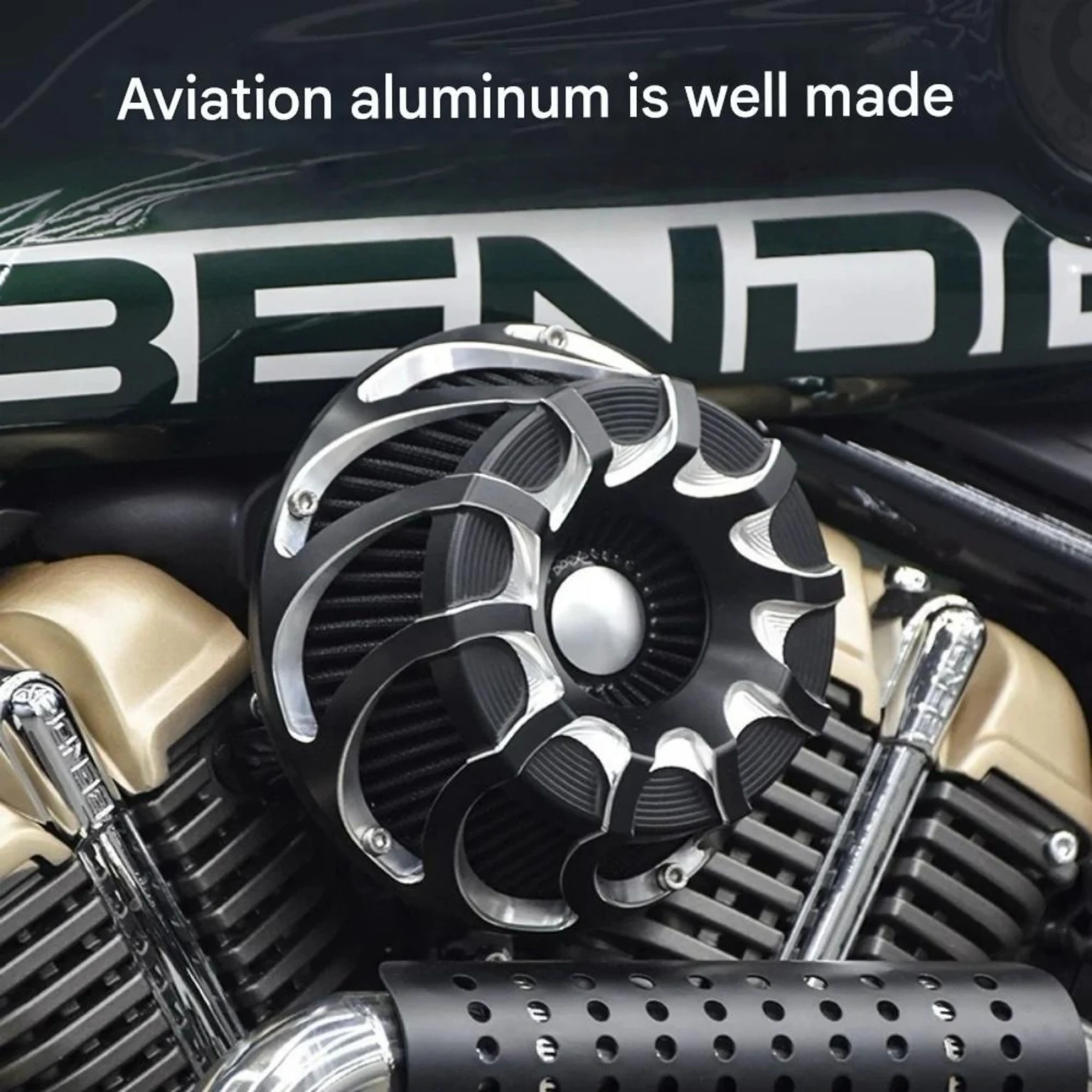 Maverick Air Filter Cover aviation aluminum detail