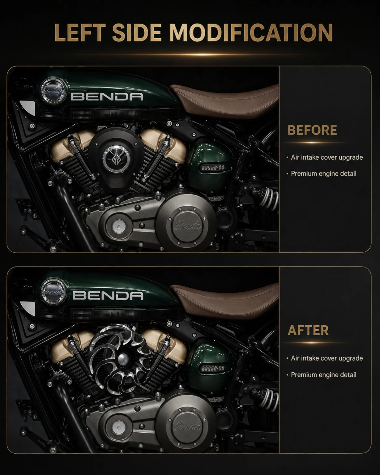 Maverick Air Filter Cover left side comparison