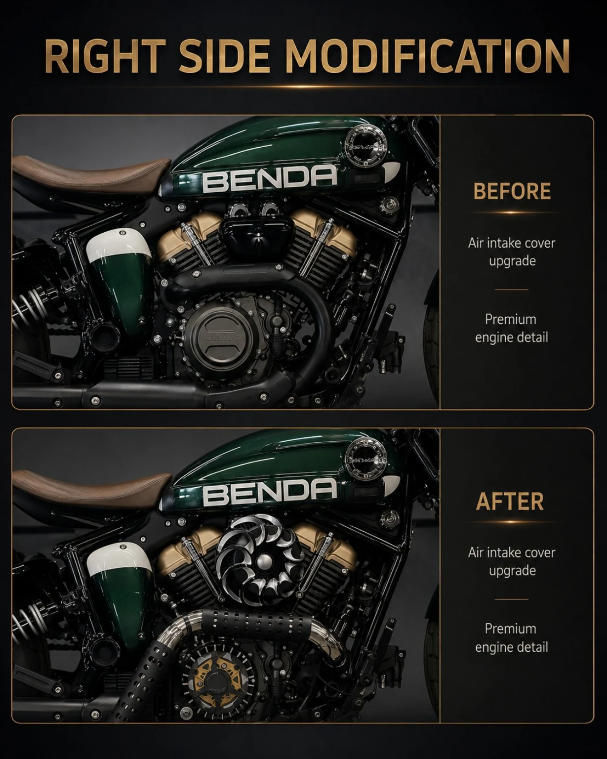 Maverick Air Filter Cover right side comparison