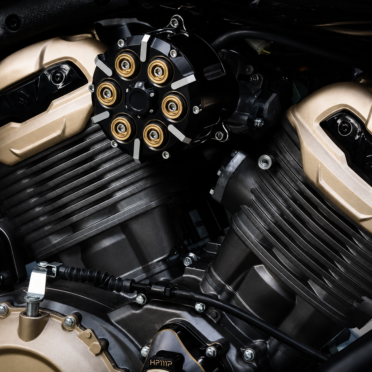 Transparent Gold Clutch Cover Kit premium engine detail 3